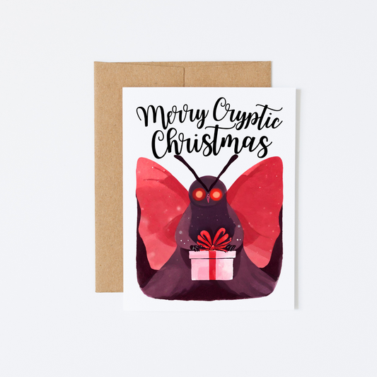 Mothman “Merry Cryptic Christmas” Christmas Card