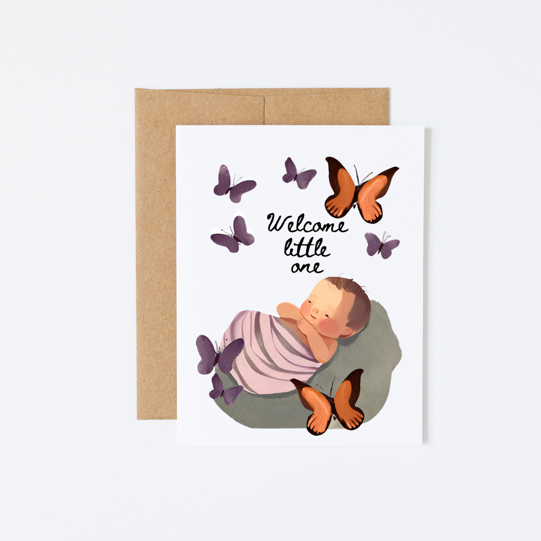 “Welcome Little One” New Baby Card