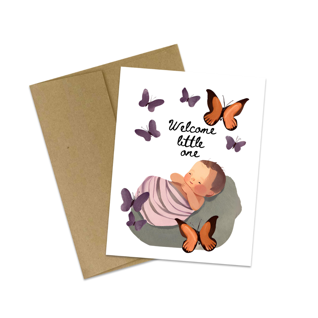 “Welcome Little One” New Baby Card