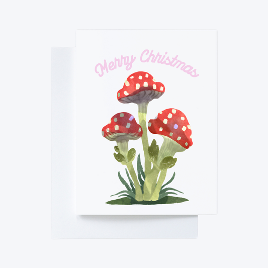 20 Merry Christmas Forest Mushroom Cards