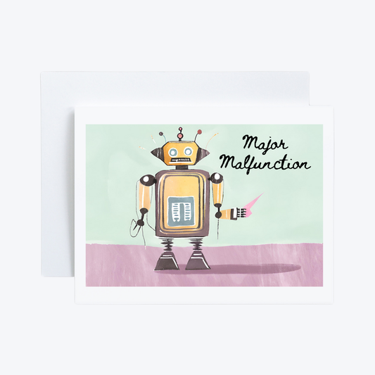 Robot “Major Malfunction” Encouragement Card