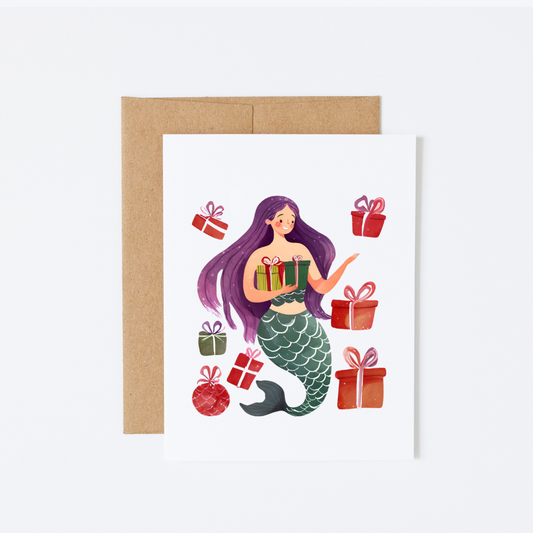 20 Mermaid Christmas Cards